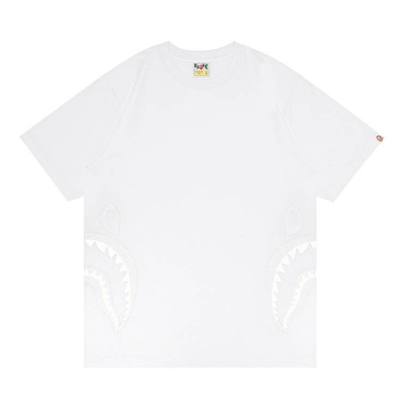 GOAT Exclusive BAPE Side Shark Tee In White - Picture 1 of 5